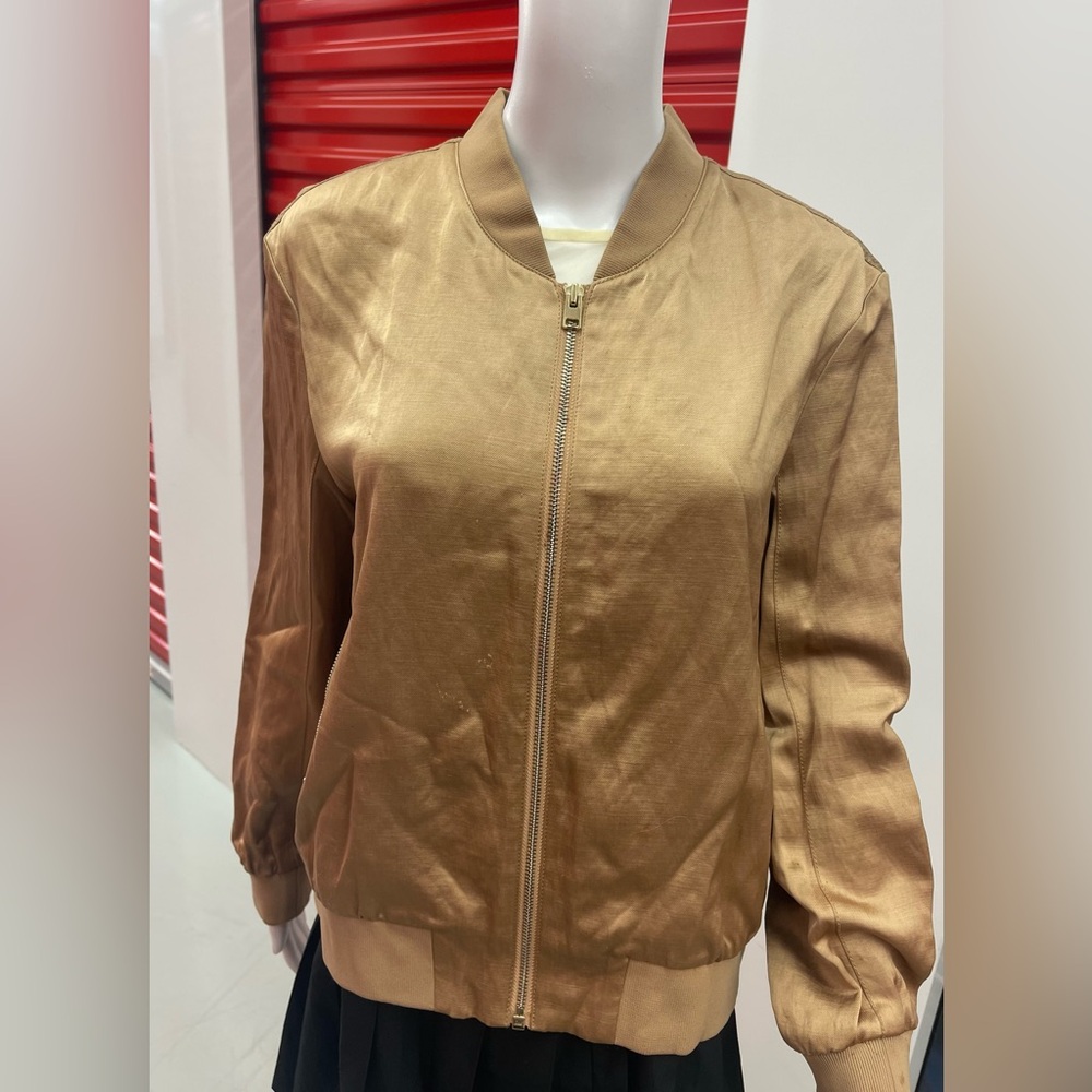 Women's Gold Bomber Jacket